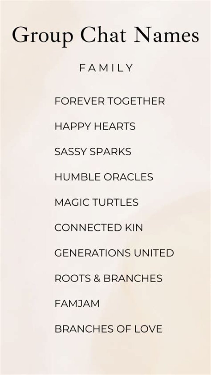 Unlock The Secrets To Irresistible Family Group Chat Names