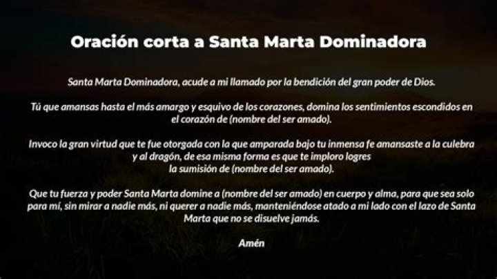 Unveiling The Power Of "Oracion A Santa Marta Dominadora": Discoveries And Insights Await