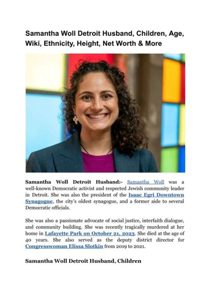 Samantha Woll's Detroit Legacy With Her Husband