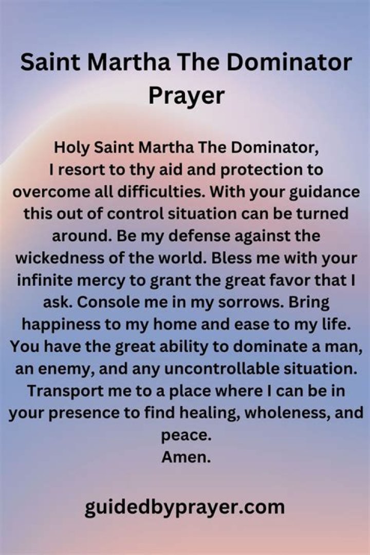 Unlock The Power Of Santa Marta Dominadora Prayer: Discoveries And Insights